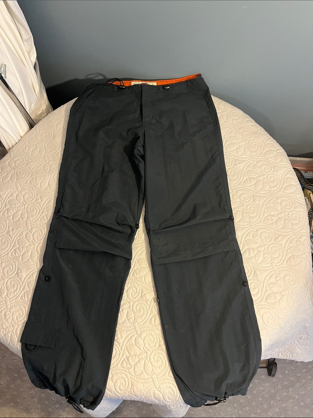 Convertible Black Track Joggers with Cargo Pockets - Picture 2 of 10